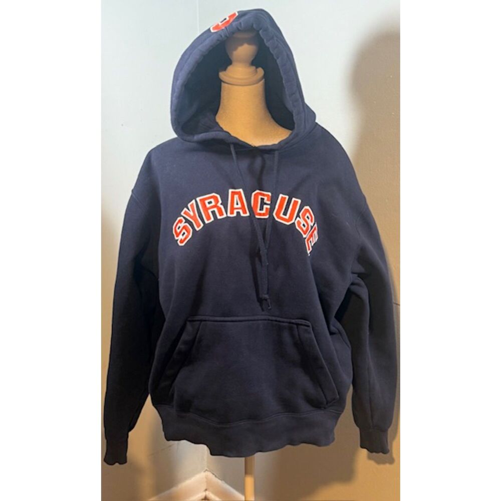 Vintage Champion Syracuse‎ Arched Hoodie L Distressed Gorpcore Y2K